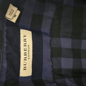 Burberry Blue Check Casual Button Down Shirt
